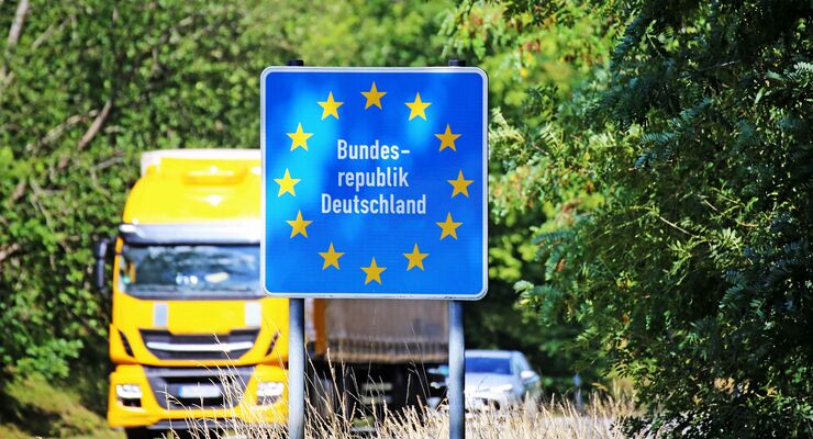 Binnenhandel in der EU: Lkw an der deutsch-französischen Grenze