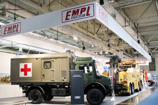 EMPL präsentiert auf der IAA Nutzfahrzeuge 2018 ein schweres Bergefahrzeug sowie einen Sanitätskoffer.