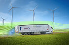 EcoGeneration Sattelauflieger Curtainsider Aerodynamik Trailer, Windräder, Umwelt, CO2, grüne Logistik, EcoFlex