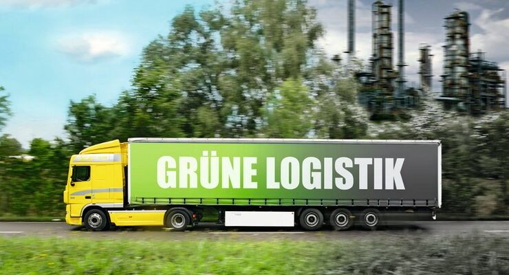 Grüne Logistik, Montage, Lkw, Themenseite Titelbild