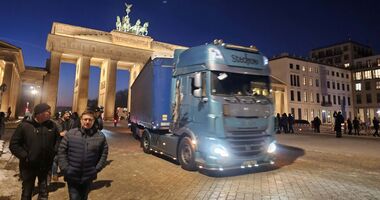 Impressionen von der Lkw-Demo am 19. Januar 2024 in Berlin