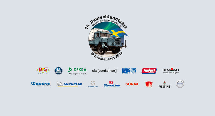 Logo 16. Deutschlandfahrt 2018 mit allen Sponsoren