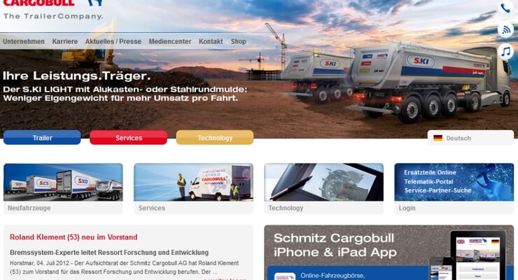 Schmitz Cargobull Website Screenshot cargobull.com