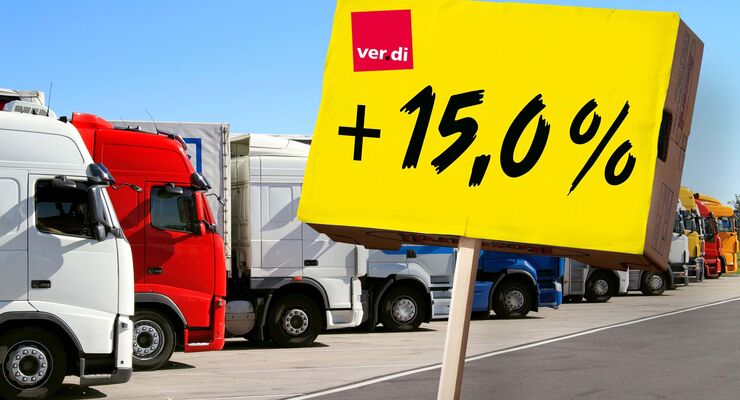 Verdi fordert 15 Prozent mehr Lohn in der Speditions- und Logistikbranche