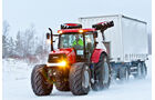 Wintererprobung in Arjeplog, Knorr-Bremse, Traktor, Anhänger Abschlepper